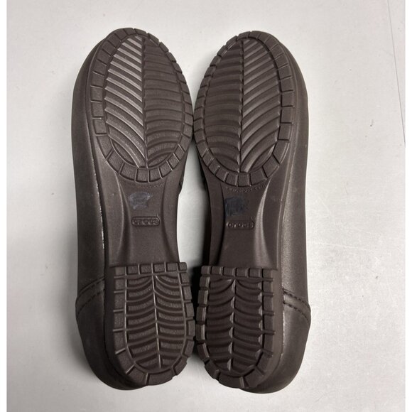 Crocs Color Lite Ballet Flats Womens Size 8 Espresso Brown Slip On - Picture 2 of 10